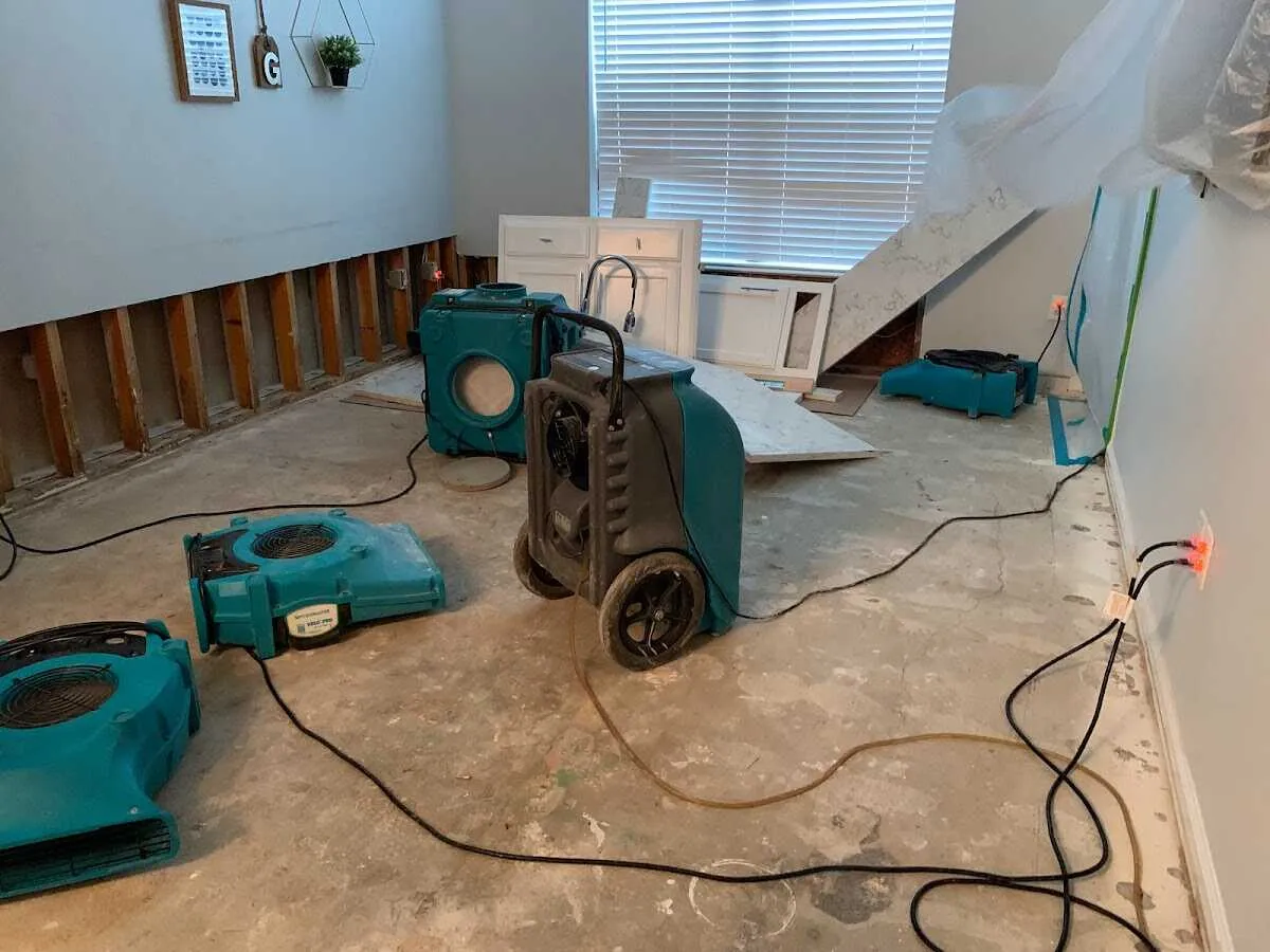 Dehumidifier in flood-cut room for Water Extraction & Removal in Kenton